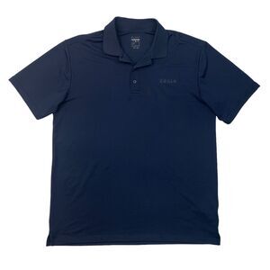 Tesla Polo Shirt Mens XL Extra Large Navy Blue Lightweight Performance Stretch